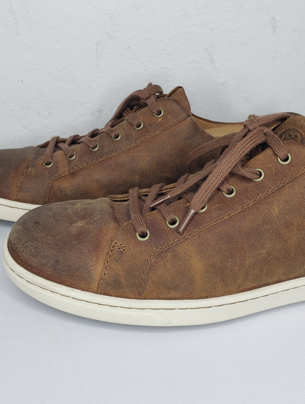 Born Brown Leather Low-Top Comfort Sneakers Casual - Picture 7 of 13